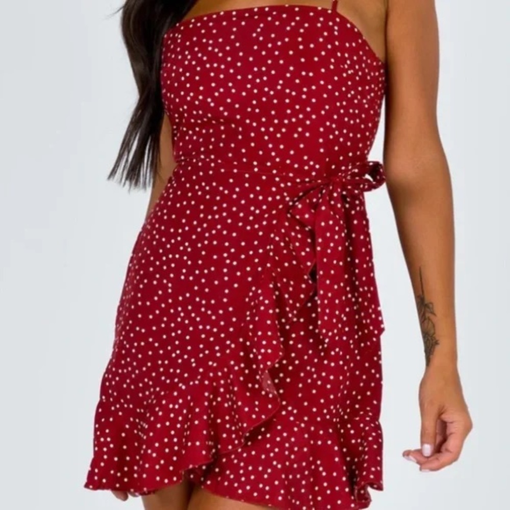 Princess Polly Maroon Dress